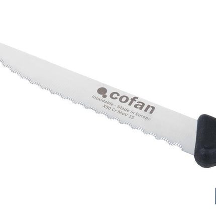 Pack de 25 cuchillos de cocina microdentados | Mango ergonómico | Hoja inoxidable de 10,5 cm