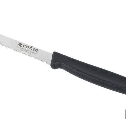 Pack de 25 cuchillos de cocina microdentados | Mango ergonómico | Hoja inoxidable de 10,5 cm