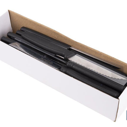 Pack de 25 cuchillos de cocina microdentados | Mango ergonómico | Hoja inoxidable de 10,5 cm