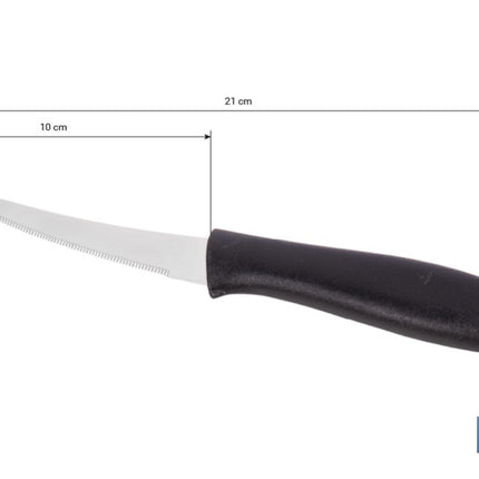 Pack de 3 cuchillos para fruta y verdura con mango ergonómico | Hoja de acero inoxidable | Longitud de la hoja: 10 cm