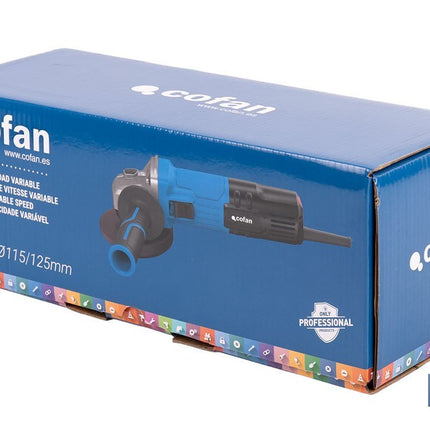 Amoladora angular de 900W | Ø115/125MM | Velocidad variable | Radial de 900W para discos de Ø115/125MM