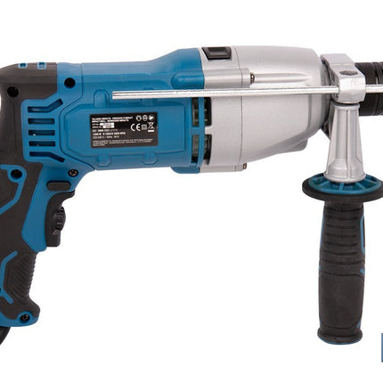 Taladro percutor eléctrico 1200 W con 2 velocidades, portabrocas automático 13 mm | Empuñadura multiposición y control de velocidad variable