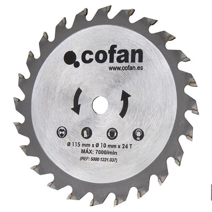 Discos de corte con 24 dientes Cofan · Foto del fabricante