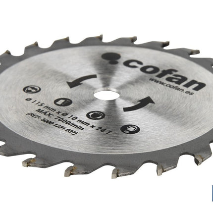 Discos de corte con 24 dientes Cofan · Foto del fabricante