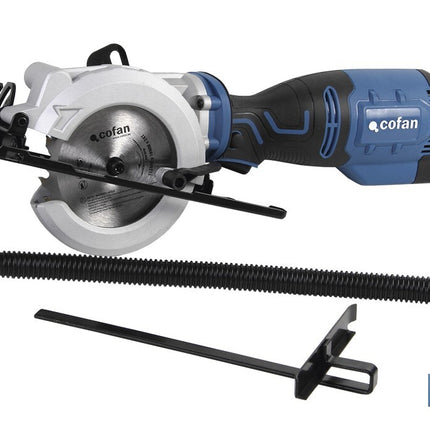 Mini sierra circular eléctrica | Para discos Ø115 mm | Corta madera, plásticos y metal blando | Potencia: 705 W