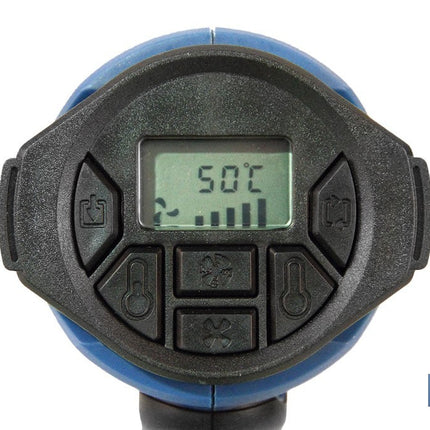 Pistola de aire caliente LCD digital display 2000 W | Temperatura regulable 50 hasta 650°