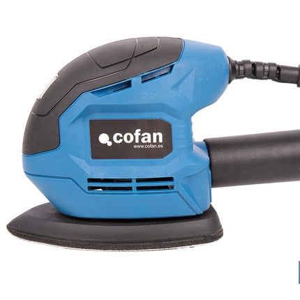 Lijadora mouse eléctrica 130 W 14 000 rpm, aspiración de polvo | Base de velcro con 5 agujeros | Ideal para madera, chapa, laca o relleno