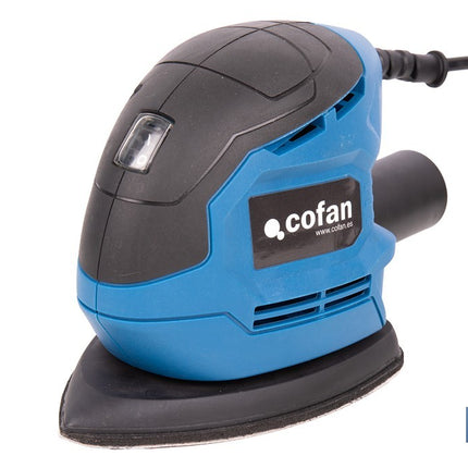 Lijadora mouse eléctrica 130 W 14 000 rpm, aspiración de polvo | Base de velcro con 5 agujeros | Ideal para madera, chapa, laca o relleno