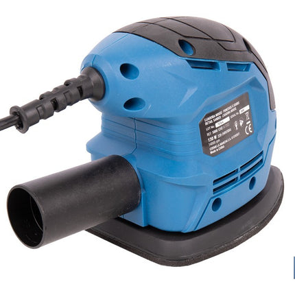 Lijadora mouse eléctrica 130 W 14 000 rpm, aspiración de polvo | Base de velcro con 5 agujeros | Ideal para madera, chapa, laca o relleno