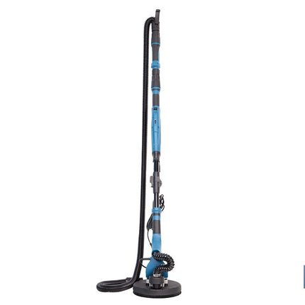 Lijadora de pared y techo eléctrica 710 W 1500 rpm | Tubo extensible, aspiración de polvo y luz LED integrada | Incluye maletín y 6 discos de lija