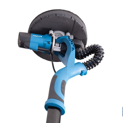 Lijadora de pared y techo eléctrica 710 W 1500 rpm | Tubo extensible, aspiración de polvo y luz LED integrada | Incluye maletín y 6 discos de lija