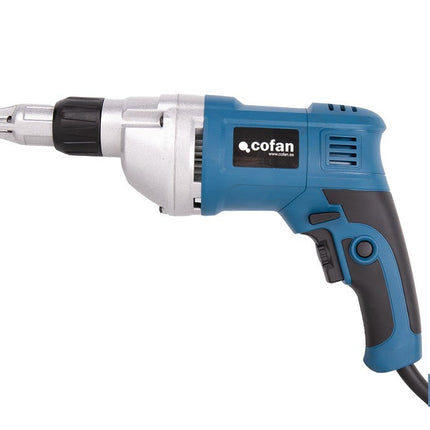 Atornillador eléctrico para paredes de yeso 600 W 2400 rpm | Velocidad variable, inserción de portapuntas 1/4 | Diseño ergonómico para trabajos continuos