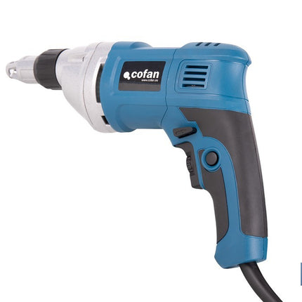 Atornillador eléctrico para paredes de yeso 600 W 2400 rpm | Velocidad variable, inserción de portapuntas 1/4 | Diseño ergonómico para trabajos continuos