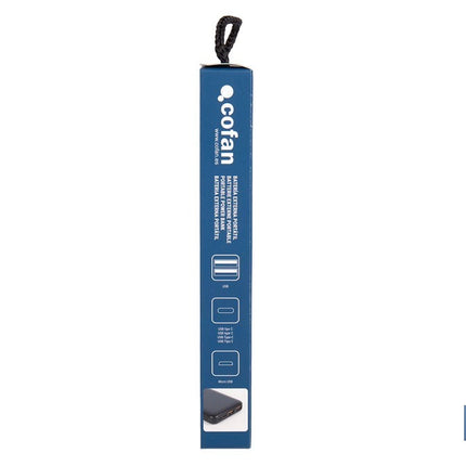 Batería externa portátil de 20 W con USB-A y USB tipo C | Power bank 10.000 mAh de polímero de litio 3,7 V