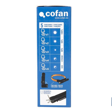 Linterna LED plegable y recargable con 5 modos de luz y con base magnética | 1200 lm, alcance de 100 m
