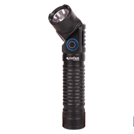 Linterna LED plegable y recargable con 5 modos de luz y con base magnética | 1200 lm, alcance de 100 m