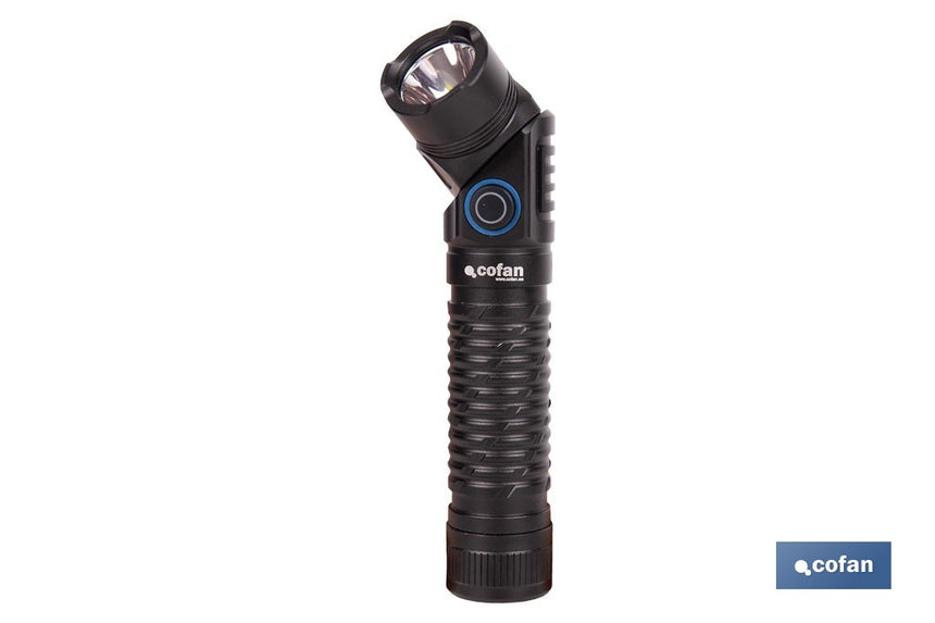 Linterna LED plegable y recargable con 5 modos de luz y con base magnética | 1200 lm, alcance de 100 m
