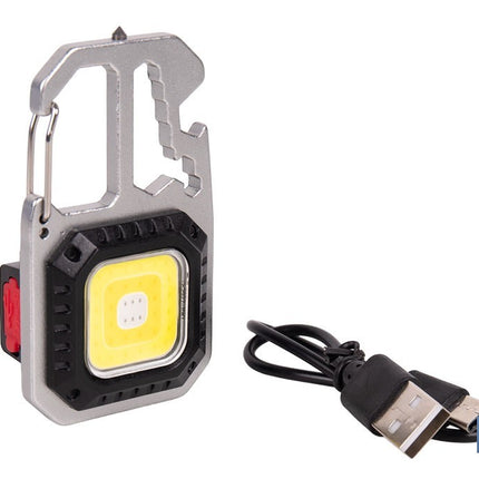 Linterna llavero LED COB 500 lm recargable con 7 modos de luz | Lámpara multifuncional