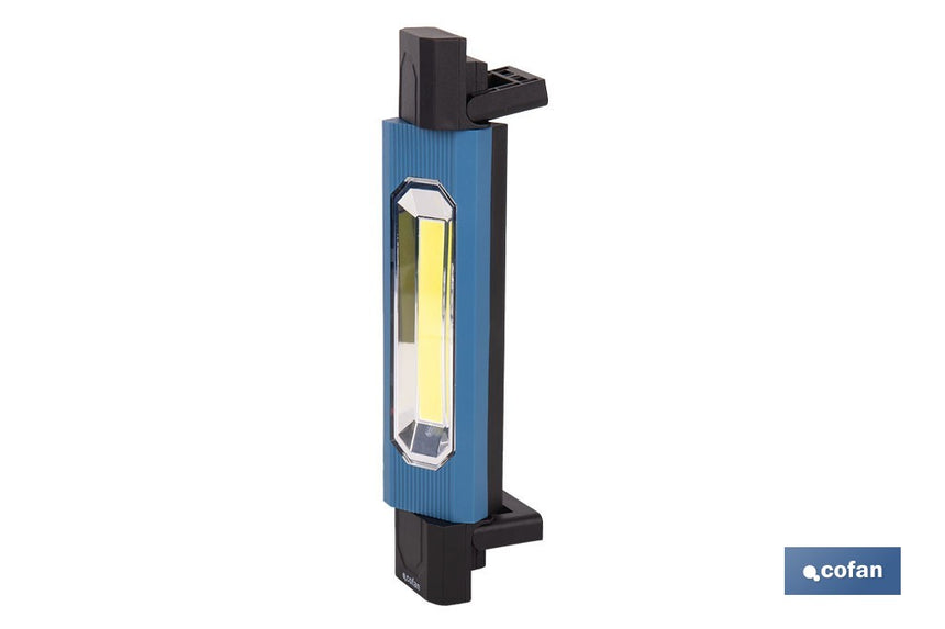 Lámpara de inspección LED COB 1200 lm | Recargable con 3 modos de luz | Extremos magnéticos, giratorios y plegables