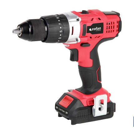 Taladro Percutor a Batería con 1300 rpm | Batería Li-ion de 20V - 1,5 Ah + Cargador incluidos
