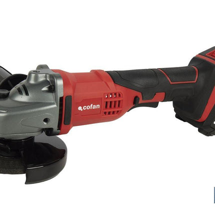 Amoladora a batería | Batería Li-ion de 20V y 2,0 Ah + Cargador incluidos | Apta para discos de ø115 mm