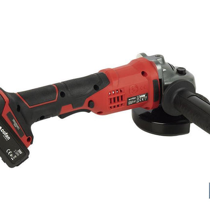 Amoladora a batería | Batería Li-ion de 20V y 2,0 Ah + Cargador incluidos | Apta para discos de ø115 mm