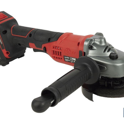 Amoladora a batería | Batería Li-ion de 20V y 2,0 Ah + Cargador incluidos | Apta para discos de ø115 mm