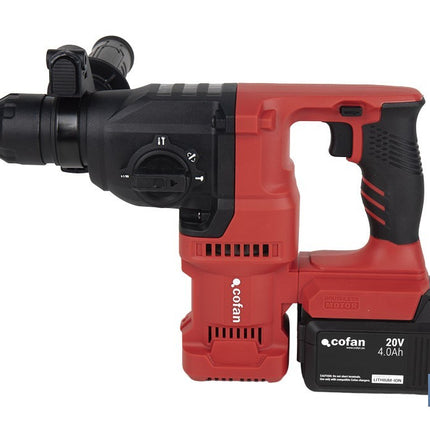 Martillo perforador SDS Plus sin escobillas multifunción | Taladra, percute y cincela | Incluye: maletín con accesorios, portabrocas automático con adaptador SDS PLUS, batería Li-Ion de 20 V y cargador