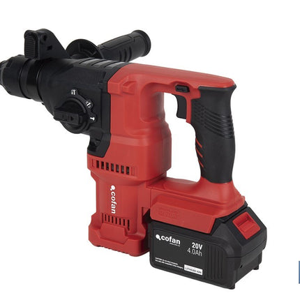 Martillo perforador SDS Plus sin escobillas multifunción | Taladra, percute y cincela | Incluye: maletín con accesorios, portabrocas automático con adaptador SDS PLUS, batería Li-Ion de 20 V y cargador