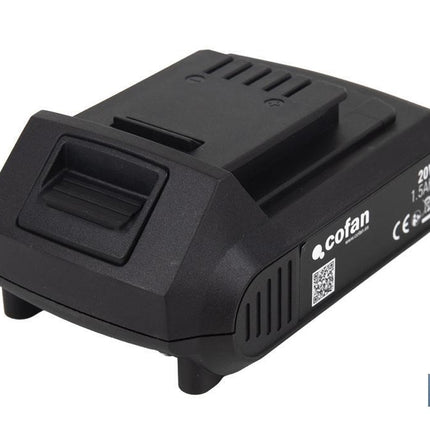 Batería de litio Li-ion de 20 V y 1.5 Ah | Adecuada para herramientas eléctricas Cofan | Protección electrónica integral