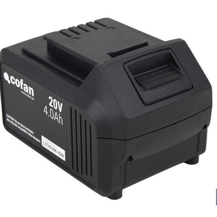 Batería de litio Li-ion de 20 V y 4.0 Ah | Adecuada para herramientas eléctricas Cofan | Protección electrónica integral