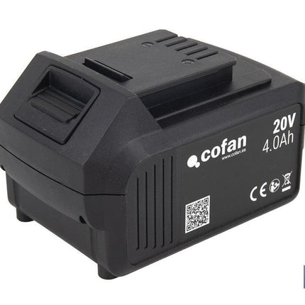 Batería de litio Li-ion de 20 V y 4.0 Ah | Adecuada para herramientas eléctricas Cofan | Protección electrónica integral