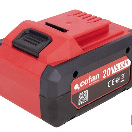 Batería Li-Ion recargable 20 V 6.0 Ah | Compatible con sistema 1 for All | Alta autonomía, protección avanzada | Indicador led de carga