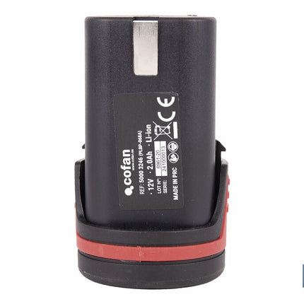 Batería Li-ion de 12 V y 2.0 Ah | Adecuado para taladro 50003244 | Larga duración y protección integral