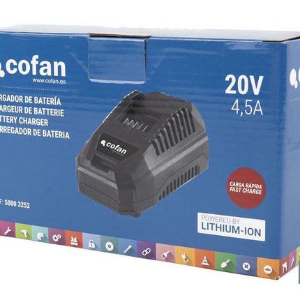 Cargador de batería de alta eficiencia: 20 V 4,5 A | Compatibilidad con sistema 1 For All | Tecnología de carga inteligente