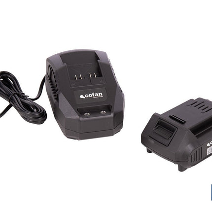 Pack de cargador 20 V 2.4 A + Batería 20 V 2.0 Ah Li-Ion | Compatible con sistema 1 for All | Protección contra sobrecarga y larga duración