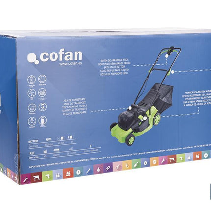 REACONDICIONADO - Cortacésped eléctrico con ruedas, 5 posiciones de corte y 40 litros de depósito