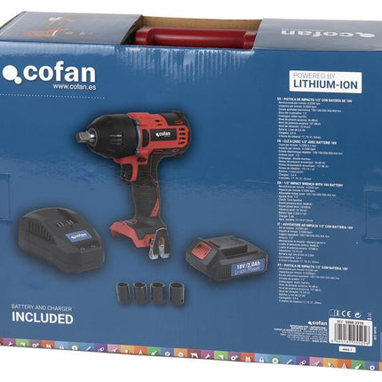 Pistola de impacto 1/2 a Batería | Batería de 20V + Cargador incluidos