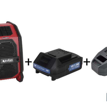 Pack Altavoz Bluetooth + Batería 1.5Ah + Cargador
