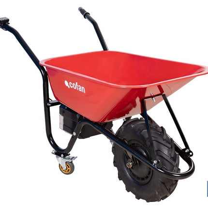 Carretilla de obra eléctrica a batería 20 V | Carga máxima de 260 kg | Motor de 500 W, batería Li-Ion 20 V 6.0 Ah