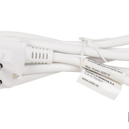 Base múltiple bipolar de 6 tomas para enchufes | Cable de 1,4 m | Interruptor de encendido