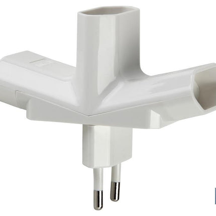 Adaptador Multivía Triple | Tipo Espiga | 3 vías | 10 A - 250 V
