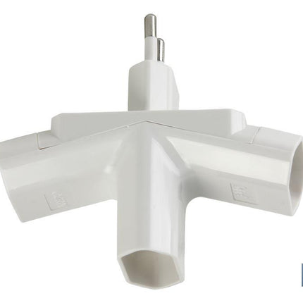 Adaptador Multivía Triple | Tipo Espiga | 3 vías | 10 A - 250 V