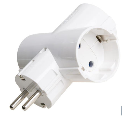 Adaptador triple Schuko 2P+T | Color Blanco | 16 A - 250 V