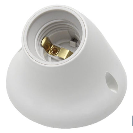 Portalámparas Termoplástico E-27 de superficie | Zócalo curvo | Color Blanco