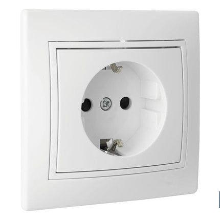 Base enchufe bipolar de empotrar | Modelo Pacific | 16 A - 250 V | L-N | Color blanco