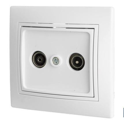 Toma de TV-Radio de empotrar | Modelo Pacific | Color blanco