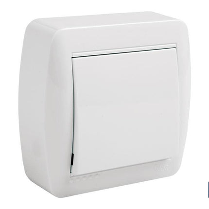 Conmutador - Interruptor de superficie | Modelo Atlantis | Color blanco | 10 A - 250 V