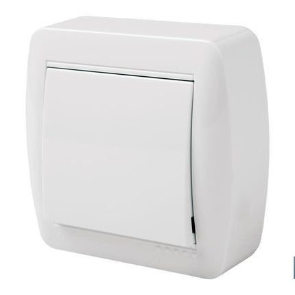 Conmutador - Interruptor de superficie | Modelo Atlantis | Color blanco | 10 A - 250 V