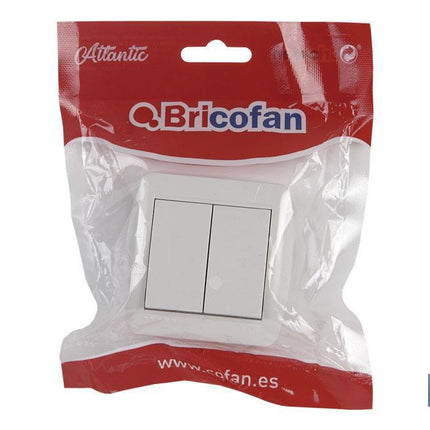 Doble Interruptor de superficie | Modelo Atlantis | Color blanco | 10 A - 250 V